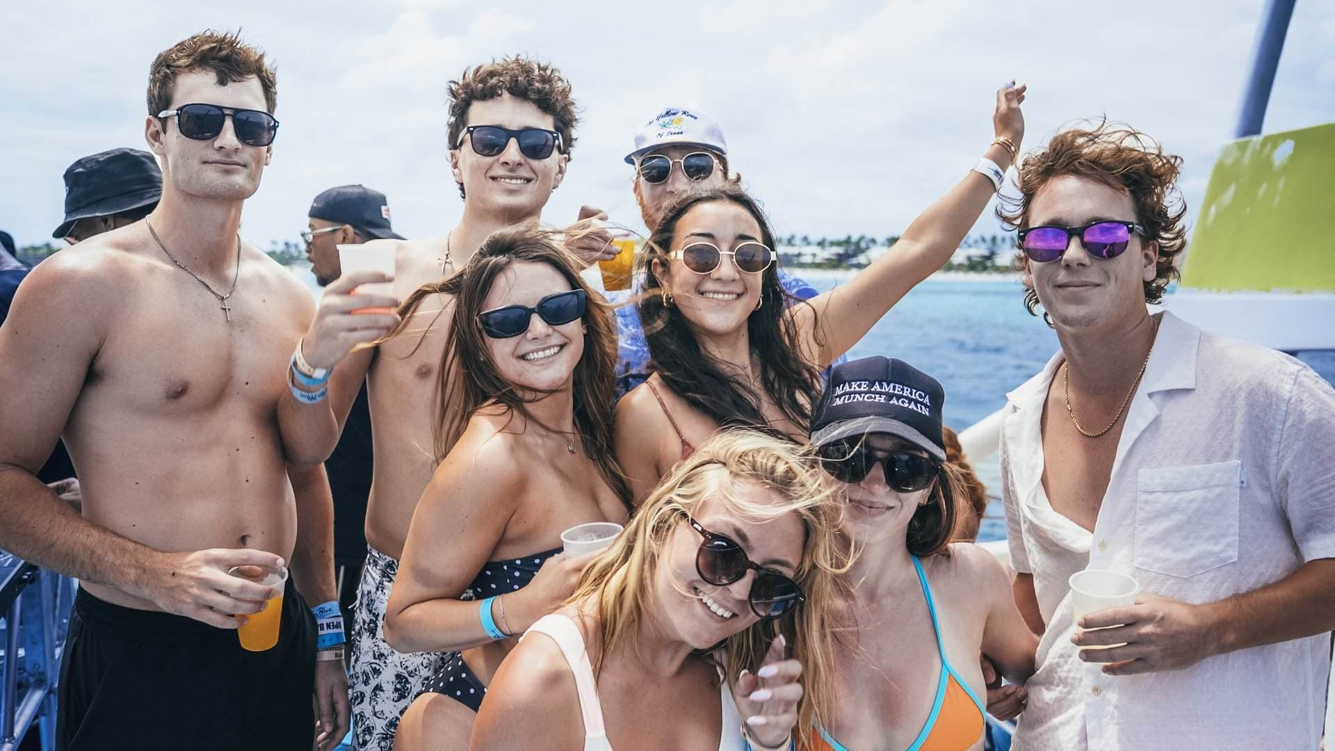 Spring Break U group on a booze cruise boat